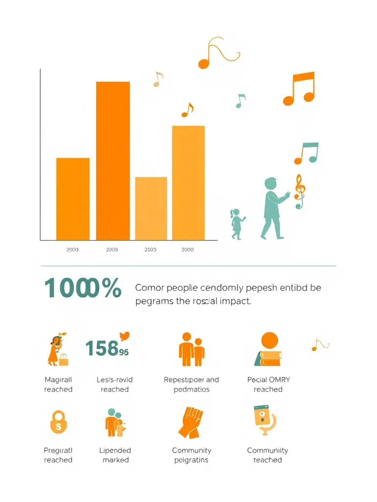 A visually appealing graphic displaying statistics on the number of people reached through PEDRON OMRY's programs, emphasizing the organization's wide-reaching impact.